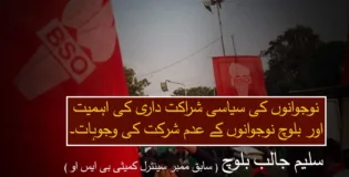 نوجوانوں کی سیاسی شراکت داری کی اہمیت اور بلوچ نوجوانوں کے عدم شرکت کی وجوہات ۔ سلیم جالب بلوچ