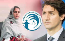 Baloch Human Rights Council writes to Canadian PM Justin Trudeau