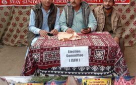 جیۓ سندھ فریڈم موومنٹ کی نیشنل کانگریس کا اجلاس 7 رکنی مرکزی باڈی تشکیل، حسین شبرانی کی بنیادی رکنیت ختم