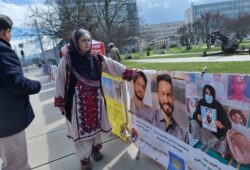 بلوچ شھیدوں، جبری لاپتہ افراد کی تصاویر اور آزاد بلوچستان کے پرچموں سے جینیواء میں سجا کیمپ، بانک ناہلہ قادری نے افتتاح کردی