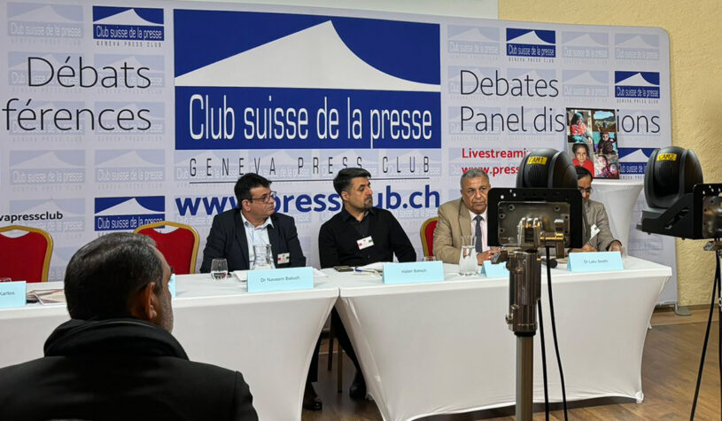 جنیوا میں پریس کانفرنس : بی این ایم کی بلوچ تحریک کے لیے عالمی حمایت کی درخواست