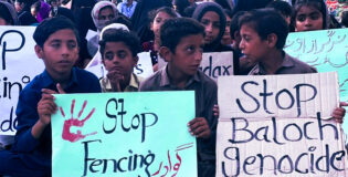 Baloch Yakjehti Committee rally Against Fencing in Gwadar