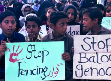 Baloch Yakjehti Committee rally Against Fencing in Gwadar