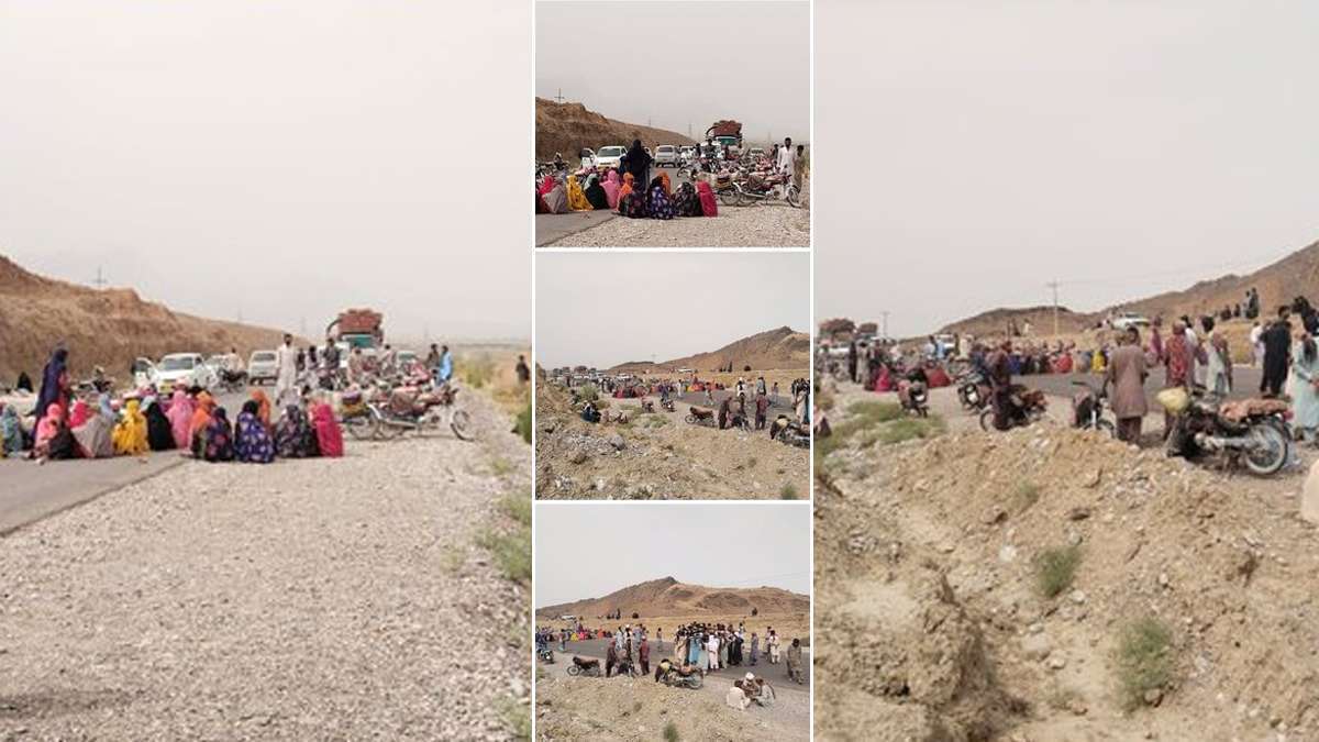 Pakistani forces’ raid in Khuzdar, wounding women and children protesters block roads in outrage