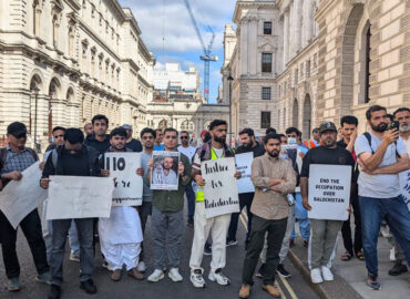 BNM Protest in the UK Opposes Siege and Crackdown on Baloch Raji Muchi