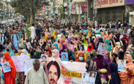 Family of missing activist Rashid Hussain Baloch protests in Quetta and demands justice