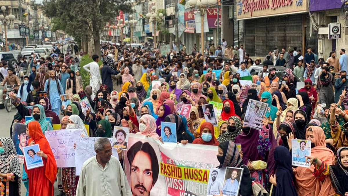 Family of missing activist Rashid Hussain Baloch protests in Quetta and demands justice