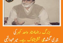 استاد واحد کمبر بلوچ کی جبری گمشدگی عالمی قوانین کی سنگین خلاف ورزی ہے. میرعبدالنبی بنگزئی