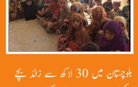 بلوچستان میں 30 لاکھ سے زائد بچے اسکولوں سے باہر ہونے کا انکشاف ہواہے۔
