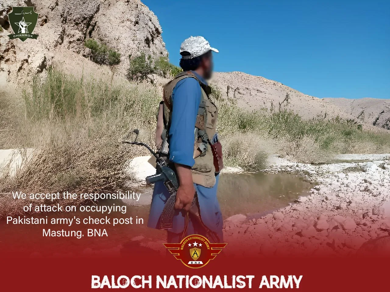BNA accepts the responsibility of attack on occupying Pakistani army’s check post in Mastung