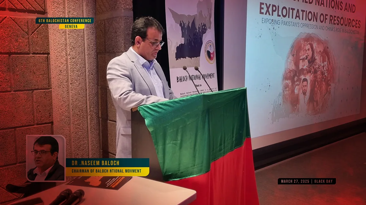 Pakistan’s policies have turned Balochistan into a mass graveyard—Dr. Naseem at the BNM Balochistan conference