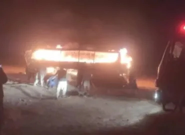 At least 76 people were killed on Tuesday night when a passenger bus collided with a motorcycle and a fuel truck in western Afghanistan’s Herat province