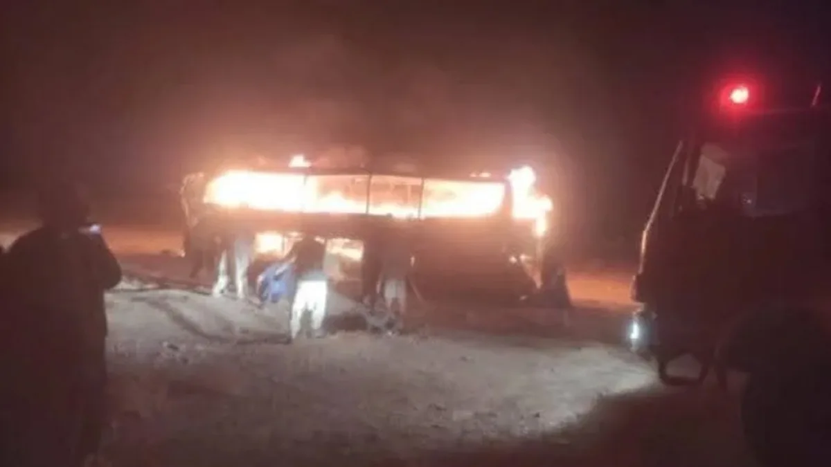 At least 76 people were killed on Tuesday night when a passenger bus collided with a motorcycle and a fuel truck in western Afghanistan’s Herat province