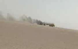 چاغی نامعلوم مسلح افراد کی فائرنگ، ایل پی جی باؤزر گاڑیوں کو شدید نقصان.