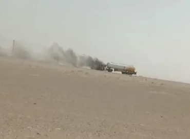 چاغی نامعلوم مسلح افراد کی فائرنگ، ایل پی جی باؤزر گاڑیوں کو شدید نقصان.