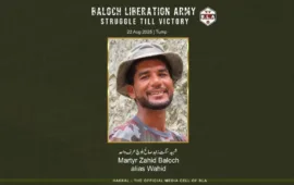 قابض فوج سے جھڑپ میں سنگت زاہد بلوچ شہید ہوگئے – بی ایل اے