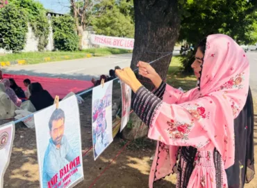 اسلام آباد: لاپتہ بی وائی سی رہنماؤں کے اہلخانہ کا دھرنا 41ویں روز میں داخل