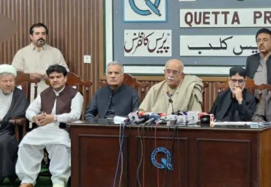 آل پارٹیز کانفرنس شاہوانی اسٹیڈیم دھماکہ، بلوچستان کی آواز دبانے کی کوشش قرار.