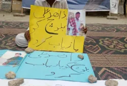 کراچی پریس کلب زاہد علی کے احتجاجی کیمپ کو 34 دن مکمل