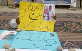 کراچی پریس کلب زاہد علی کے احتجاجی کیمپ کو 34 دن مکمل