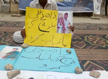 کراچی پریس کلب زاہد علی کے احتجاجی کیمپ کو 34 دن مکمل