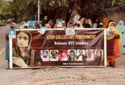 بلوچ لاپتہ افراد کے لواحقین نے طلال چوہدری کے الزامات کو مسترد کردئے، اسلام آباد دھرنا جاری رکھنے کا اعلان