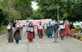 کراچی اسلام آباد بلوچ لاپتہ افراد کے لواحقین کے دھرنے طویل عرصے میں داخل.