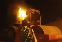 چاغی تعمیراتی کمپنی کی مشینری نذرآتش