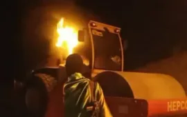 چاغی تعمیراتی کمپنی کی مشینری نذرآتش