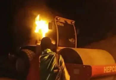 چاغی تعمیراتی کمپنی کی مشینری نذرآتش