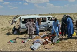 سبی مسافر وین الٹنے سے 6 افراد جاں بحق 15 سے زائد زخمی