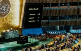 142 ممالک کی حمایت، امریکہ اور اسرائیل سمیت 10 ممالک کی مخالفت