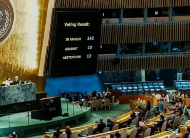 142 ممالک کی حمایت، امریکہ اور اسرائیل سمیت 10 ممالک کی مخالفت