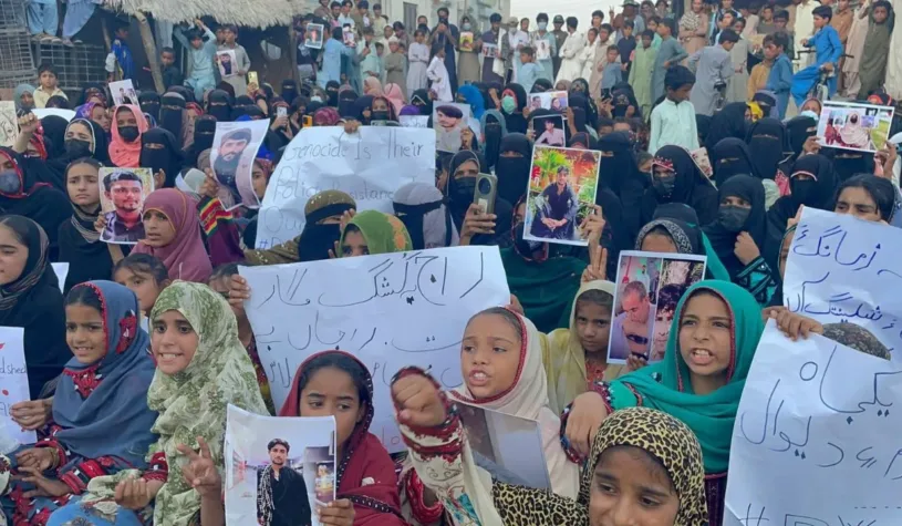 مند بلوچ نوجوانوں کے قتل کے خلاف احتجاج