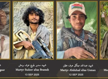 مستونگ زامران جھڑپوں میں قابض فوج کے 7 اہلکار ہلاک، 4 سرمچار شہید ہوئے ۔براس