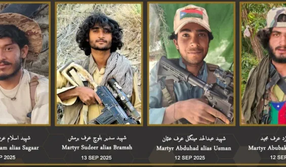 مستونگ زامران جھڑپوں میں قابض فوج کے 7 اہلکار ہلاک، 4 سرمچار شہید ہوئے ۔براس