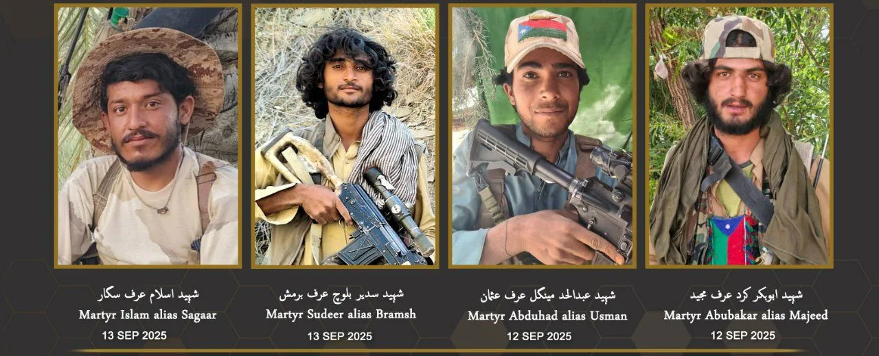 مستونگ زامران جھڑپوں میں قابض فوج کے 7 اہلکار ہلاک، 4 سرمچار شہید ہوئے ۔براس