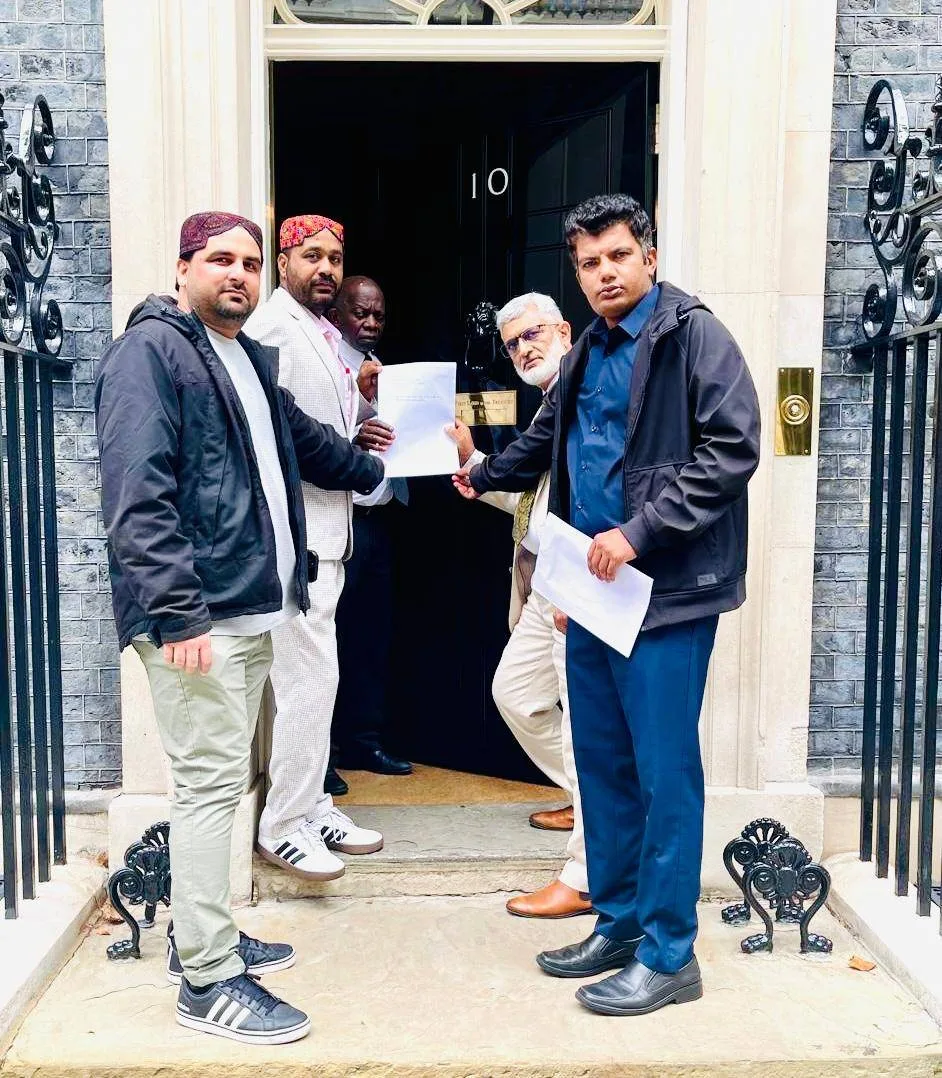 Demonstration and Memorandum Submission by Representatives of  Oppressed Nations under Pakistani Occupation in Front of the UK Prime Minister’s Residence on the International Day of the Victims of Enforced Disappearances:- JSFM