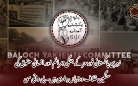 زہری پاکستانی فورسز کے جنگی جرائم اور انسانی حقوق کی سنگین خلاف ورزیاں جاری ہیں۔ بی وائی سی