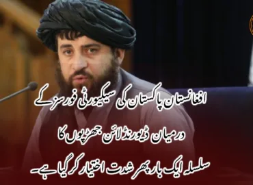 افغانستان پاکستان کی سیکیورٹی فورسز کے درمیان ڈیورنڈ لائن جھڑپوں کا سلسلہ ایک بار پھر شدت اختیار کر گیا ہے۔