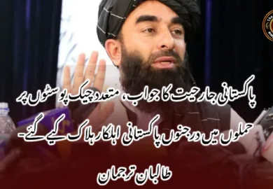 پاکستانی جارحیت کا جواب، متعدد چیک پوسٹوں پر حملوں میں درجنوں پاکستانی اہلکار ہلاک کیے گئے- طالبان ترجمان