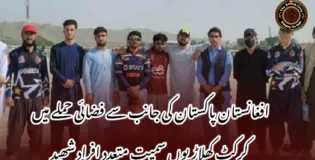 افغانستان پاکستان کی جانب سے فضائی حملے میں کرکٹ کھلاڑیوں سمیت متعدد افراد شھید