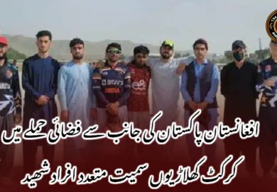 افغانستان پاکستان کی جانب سے فضائی حملے میں کرکٹ کھلاڑیوں سمیت متعدد افراد شھید