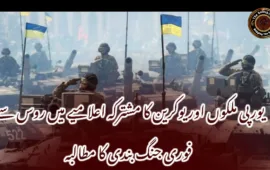 یورپی ملکوں اور یوکرین کا مشترکہ اعلامیے میں روس سے فوری جنگ بندی کا مطالبہ