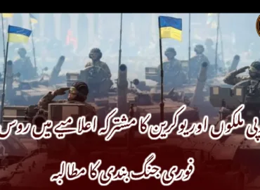 یورپی ملکوں اور یوکرین کا مشترکہ اعلامیے میں روس سے فوری جنگ بندی کا مطالبہ