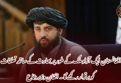 افغانستان ایک آزاد ملک کے طور پر بھارت کے ساتھ تعلقات کو برقرار رکھے گا۔ افغان وزیر دفاع