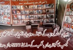 جبری گمشدگیوں کے خلاف وی بی ایم پی کے احتجاجی کیمپ کا کوئٹہ پریس کلب کے سامنے 5977 واں روز