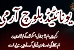 کچی میں بم ڈسپوزل اسکواڈ کے اہلکاروں پر بم حملے کی زمہ داری قبول کرتے ہیں. یو بی اے