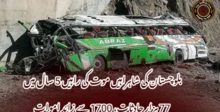 بلوچستان کی شاہراہیں موت کی راہیں 5 سال میں 77 ہزار حادثات، 1700 سے زائد اموات