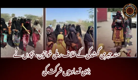 مند جبری گمشدگی کے خلاف ریلی خواتین، بچوں نے بڑی تعداد میں شرکت کی